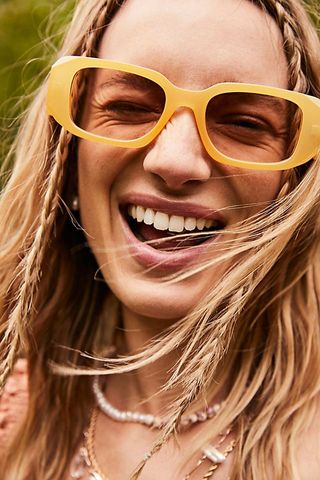 Free People + Stunner Angled Square Sunglasses