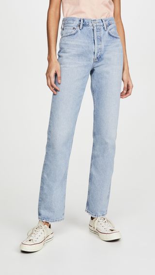 Agolde + Lana Mid Rise Vintage Straight Jeans