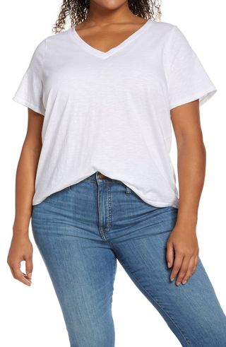 Madewell + Whisper Cotton V-Neck T-Shirt