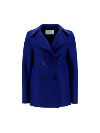 Harris Wharf London + Double-Breasted Buttoned Coat