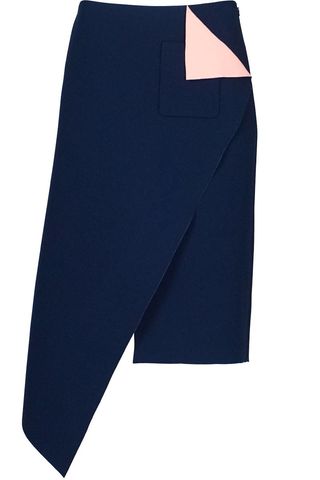 Balenciaga + Overlap Midi Skirt