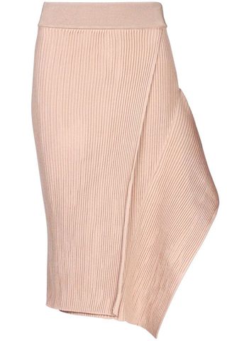 Stella McCartney + Asymmetrical Ribbed Knit Skirt