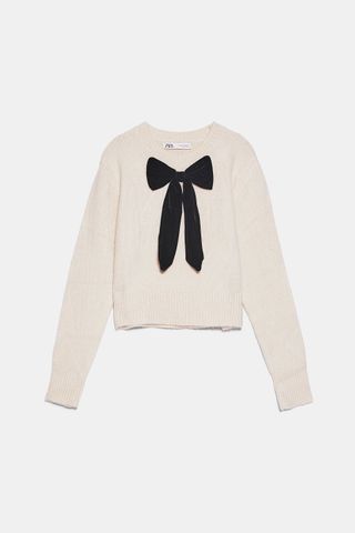 Zara + Velvet Bow Sweater