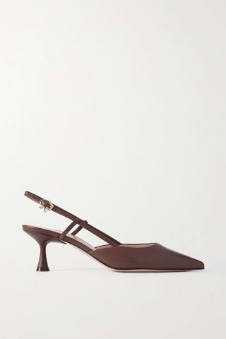 Gianvito Rossi + Ascent 55 Leather Slingback Pumps