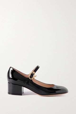 Gianvito Rossi + 45 Patent-Leather Mary Jane Pumps