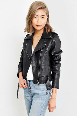 Silence + Noise + Tough Leather Moto Jacket