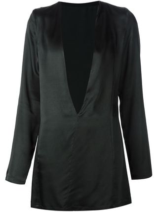 Ann Demeulemeester + Deep V-Neck Blouse