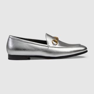 Gucci + Jordaan Metallic Loafer