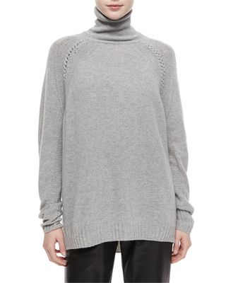 Belstaff + Turtleneck Oversized Cashmere-Blend Tunic Sweater