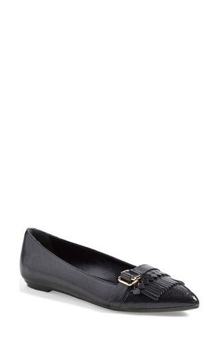 Tod's + Pointy Toe Kiltie Flat