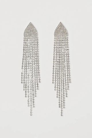 H&M + Long Rhinestone Earrings