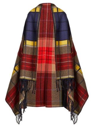 Sonia Rykiel + Tartan Virgin Wool Blanket Scarf