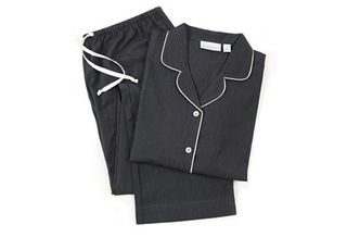 Needham Lane + Loudon Long Sleeve Pajamas in Black/White