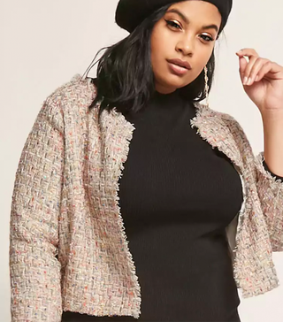 Forever 21 + Plus Size Multicolor Tweed Jacket