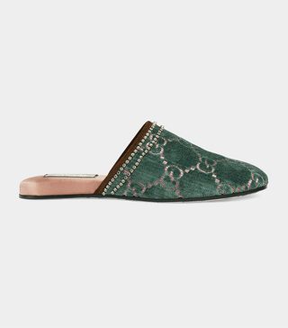 Gucci + GG Velvet Slipper