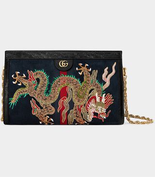 Gucci + Ophidia Embroidered Medium Shoulder Bag
