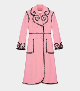 Gucci + Crystal Embroidered Wool Coat