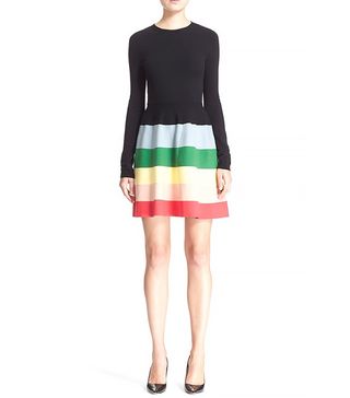 Red Valentino + Rainbow Dress