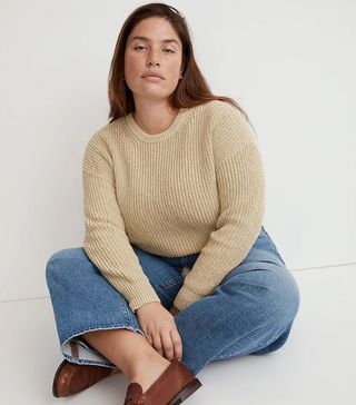 Madewell + Plus Textural-Knit Pullover Sweater