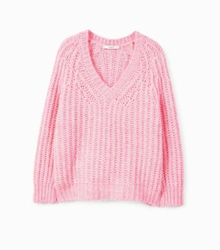 Mango + V-Neckline Oversize Sweater