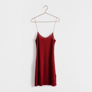 Zara + Red Strappy Cotton Night Dress