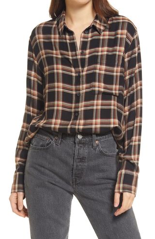 Treasure & Bond + Plaid Boyfriend Shirt