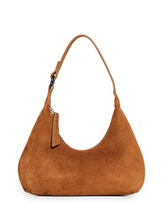 BY FAR + Baby Amber Brandy Nubuck Leather Bag