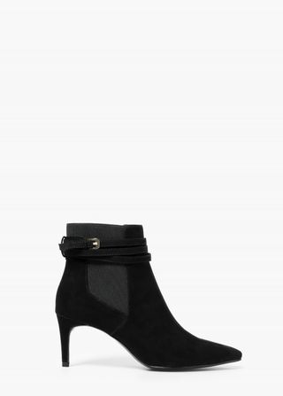 Mango + Buckle Ankle Boots
