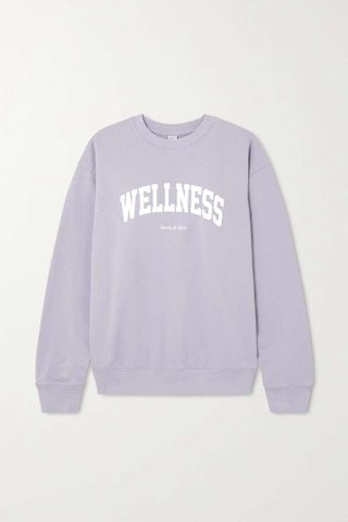 Sporty & Rich + Wellness Ivy Printed Cotton-Jersey Sweatshirt