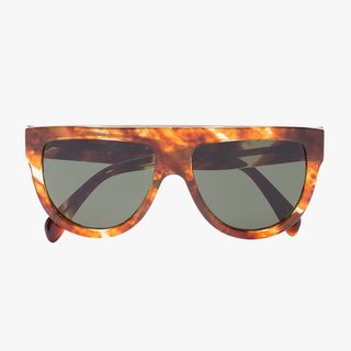 Celine Eyewear + Tortoiseshelle Visor Sunglasses