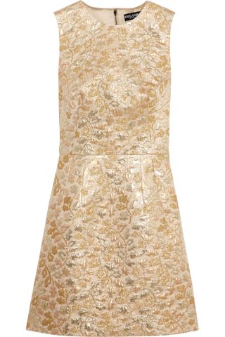 Dolce & Gabbana + Metallic Brocade Mini Dress