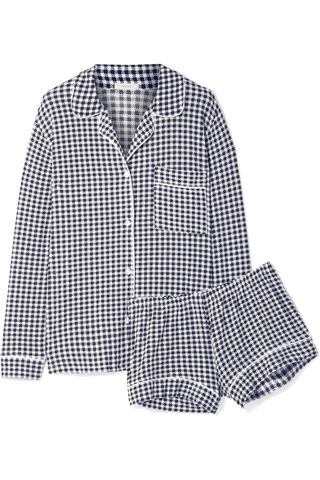 Eberjey + Bettina Sleep Chic Gingham Stretch-Modal Jersey Pajama Set
