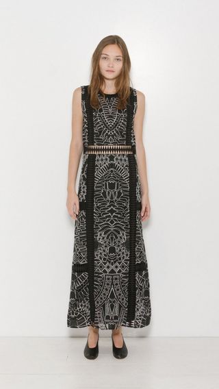 Sea NY + Embroidered Sleeveless Maxi Dress