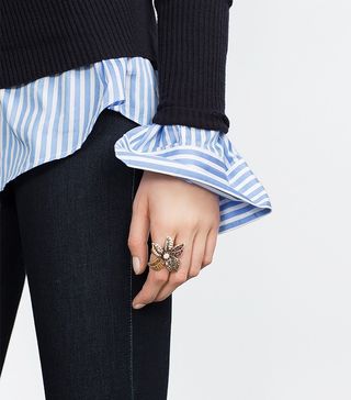 Zara + Crystal Flower Ring