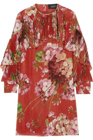 Gucci + Printed Silk Georgette Mini Dress