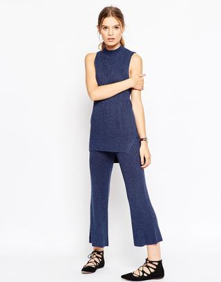ASOS + Tunic In Rib With High Neck