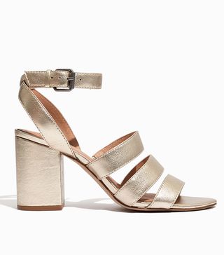 Madewell + The Maria Sandal in Soft Gold