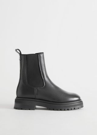 & Other Stories + Lined Chunky Chelsea Leather Boots