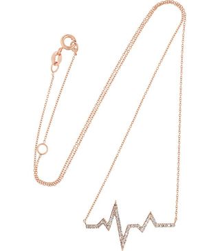 Diane Kordas + Heartbeat 18-Karat Rose Gold Diamond Necklace
