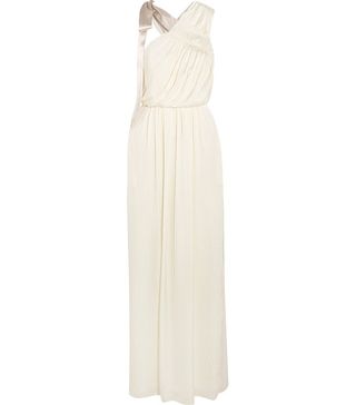 Needle & Thread + One-Shoulder Satin Gown