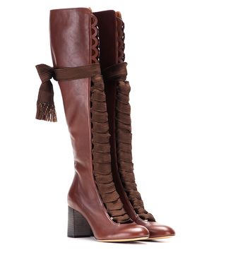 Chloé + Leather Knee-High Boots