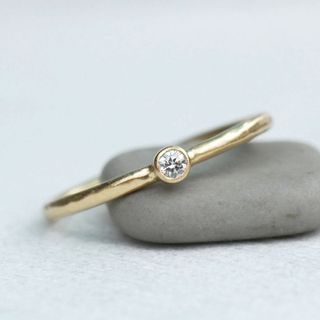 Etsy + Tiny Diamond Engagement Ring
