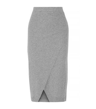 Enza Costa + Cotton and Cashmere-Blend Midi Skirt