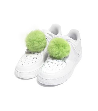Cleo B + Pom Pom Shoe Clips in Lime Green