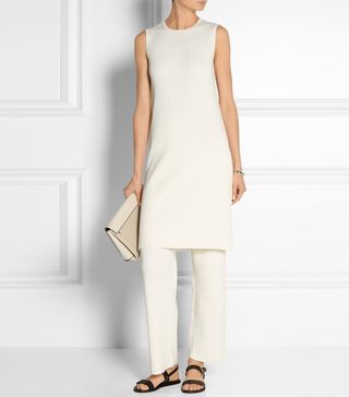 Theory + Ribbed Stretch Wool-Blend Dress