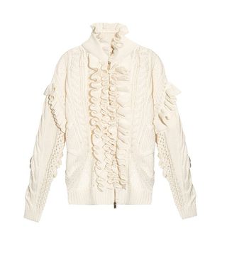 Stella McCartney + Multi-Knit Broderie-Anglaise Cardigan