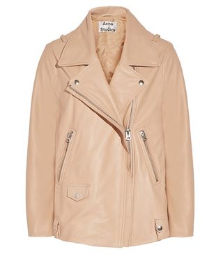 Acne Studios + Swift Oversized Leather Biker Jacket