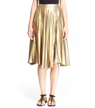 A.L.C. + Gates Metallic Pleat Skirt