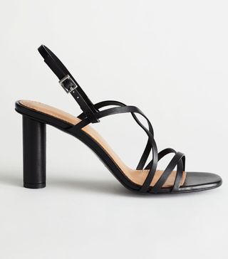 & Other Stories + Cylinder Heel Strappy Leather Sandals
