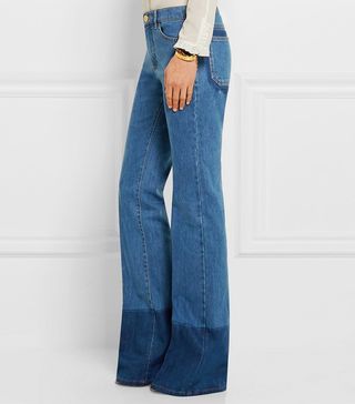 Valentino + Two Tone Mid Rise Flares